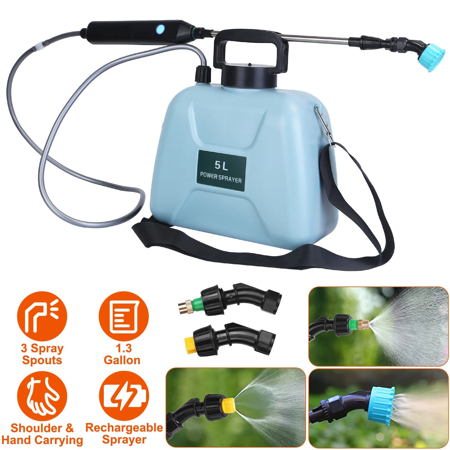 GBruno 5L Rechargeable Electric Plant Sprayer