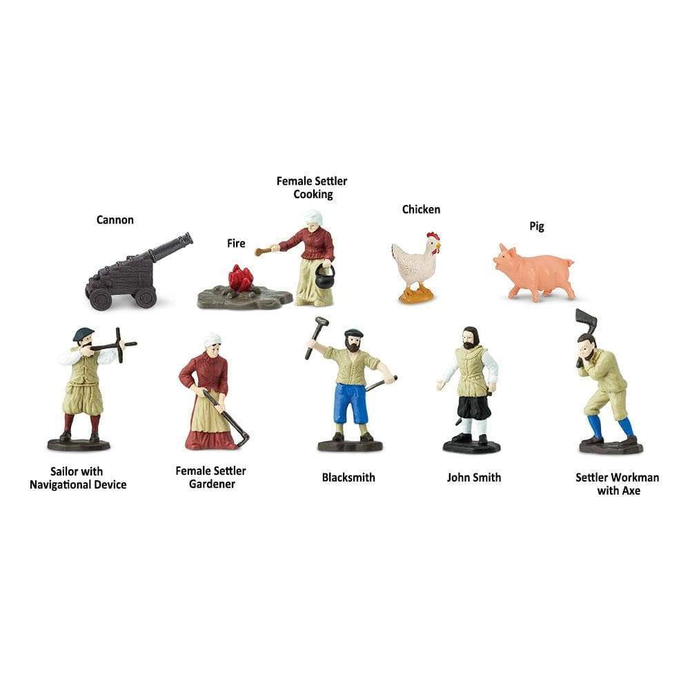 Safari Ltd. - Jamestown Settlers TOOB - contains 10 Mini Figurines
