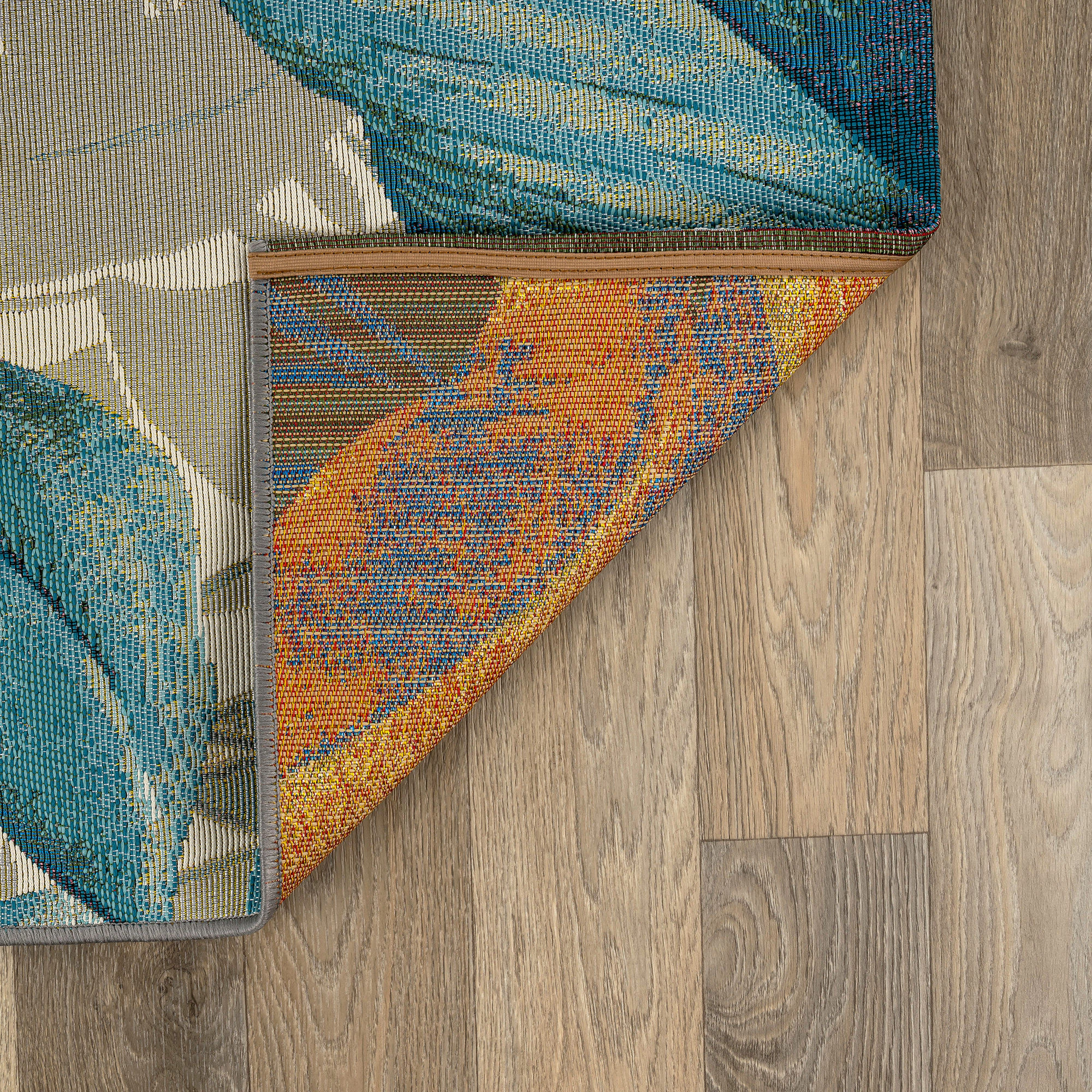 World Rug Gallery Tropical Botanical Floral Indoor/Outdoor Area Rug, Easy-Clean Patio Rug