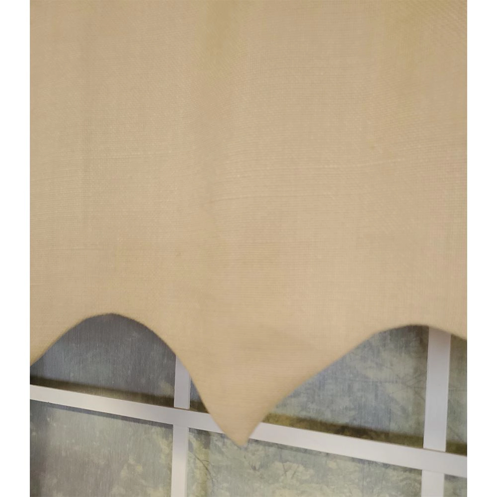 RLF Home Slub Duck Regal 3" Rod Pocket Lining Luxurious and Elegant Window Treatment Valance 50" x 17" Khaki