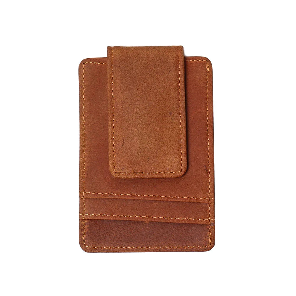 Steel Horse Leather Unisex The Walden | Handmade Front Pocket Wallet with Money Clip