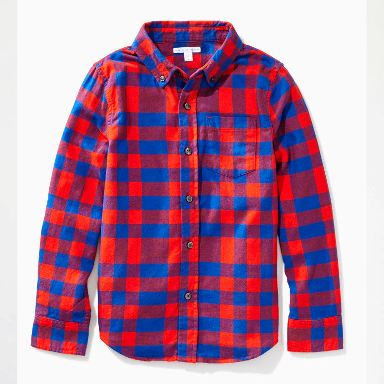 Rockets of Awesome Uneven Plaid Shirt for Boys