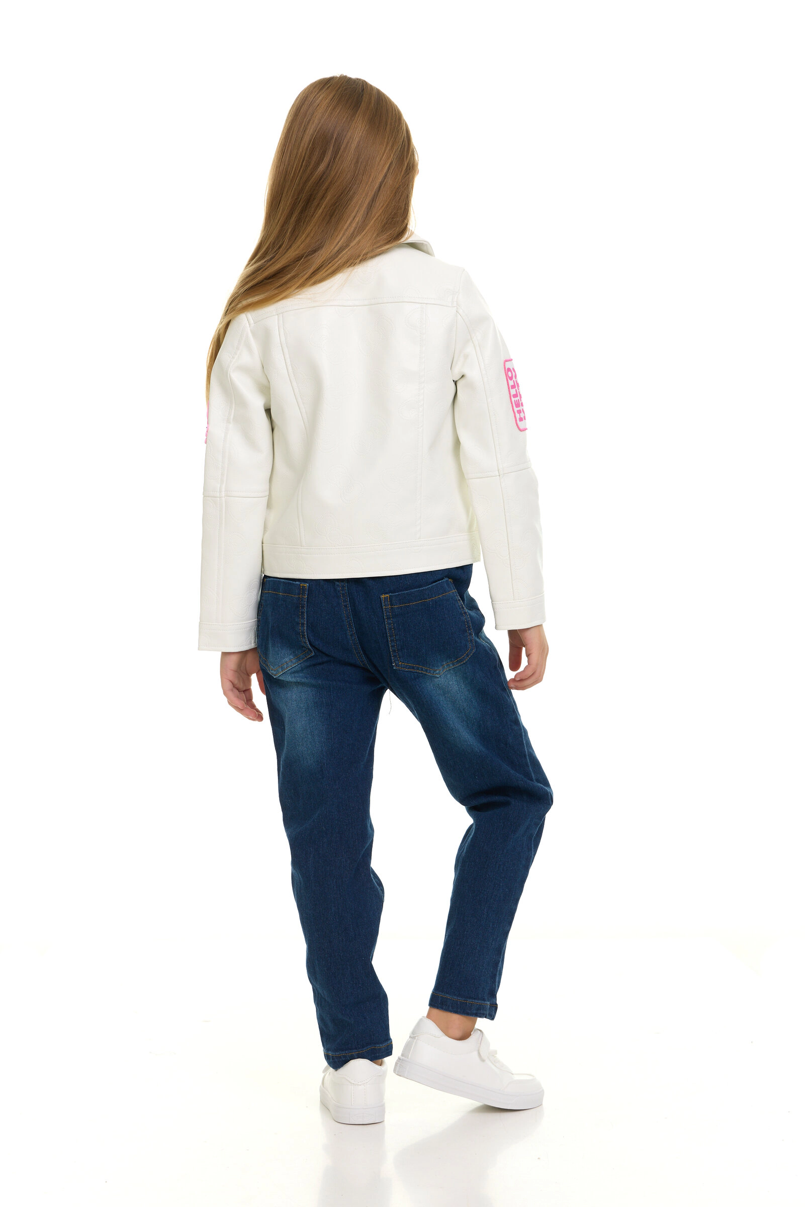 Hello Kitty Girls' Zip-Up Leather Jacket