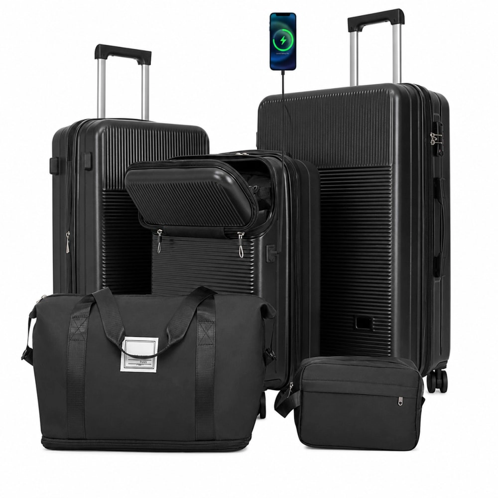 WOW PIONEER Durable Hard Case Spinner Luggage