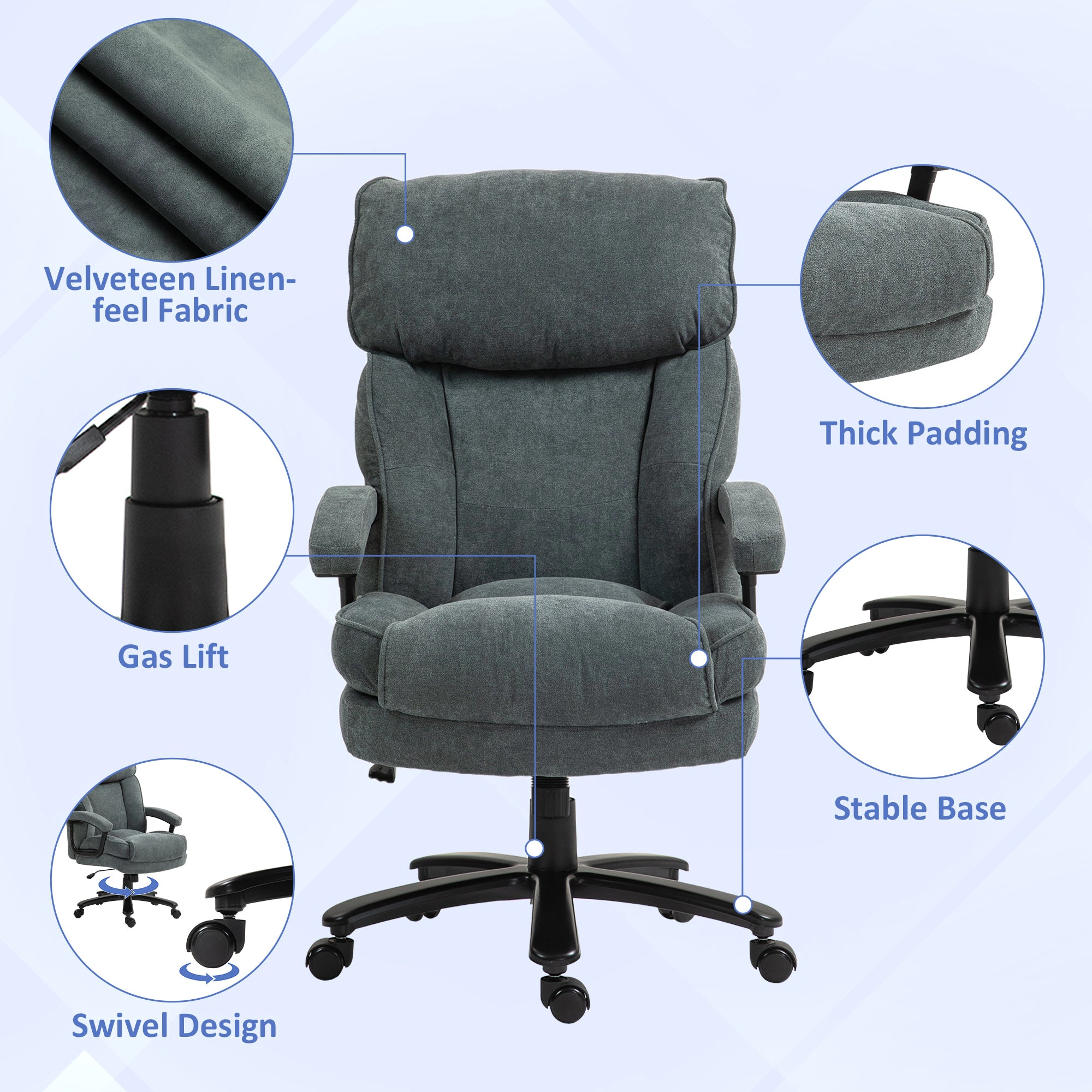 Platinum-Level Office Chairs Big And Tall Office Chair Heavy Duty 450 Lb Weight Capacity High Back Ergonomic For Heavy