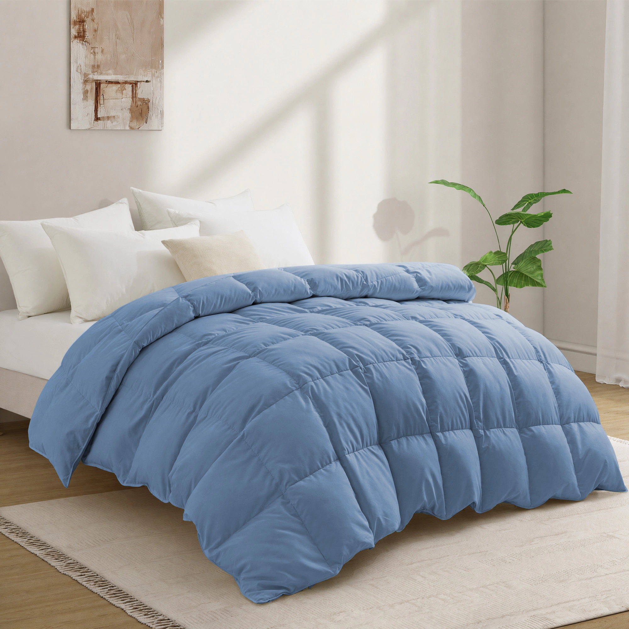 Peacenest All Season Goose Down Feather Fiber Comforter Duvet Insert