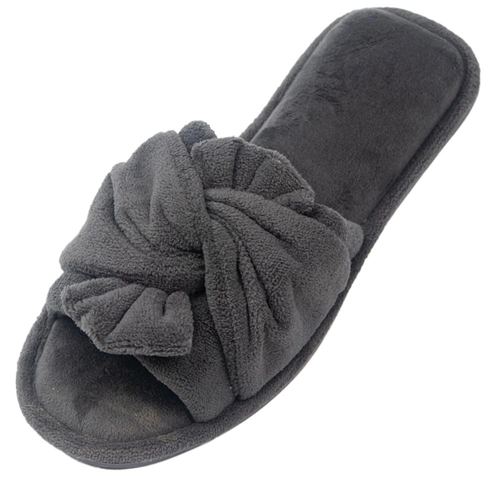 Roxoni Women's Terry Classic Cotton Ballerina Slippers (Pack of 2)