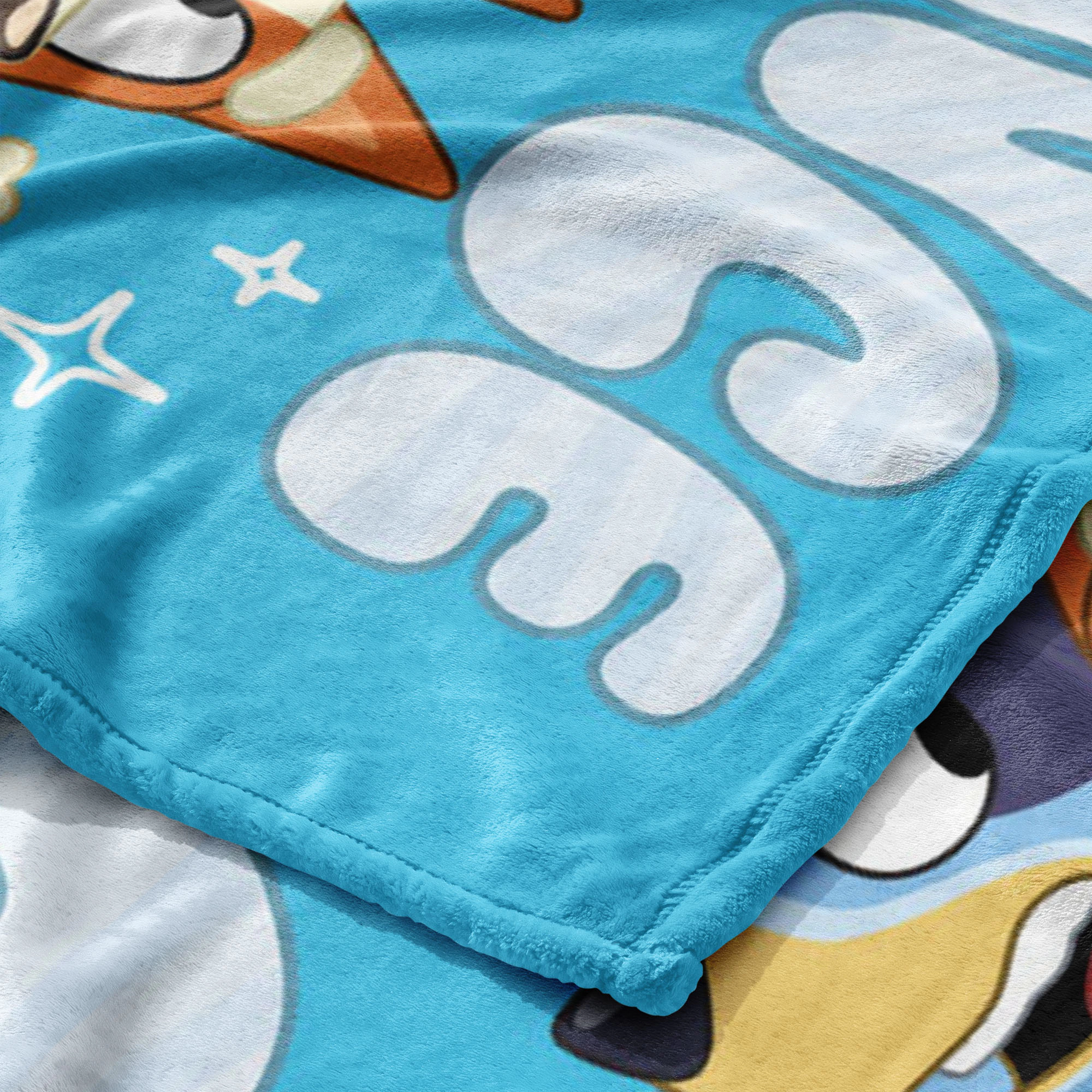 Sweet Home Collection Kids Bluey "Dance Mode" Micro Raschel Throw Blanket 46"x60"