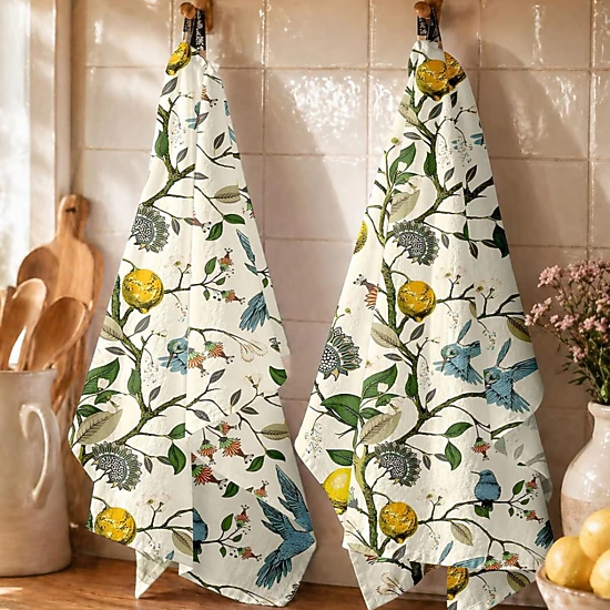 Stock Preferred Pack of 2 18x26 Inch Cotton Flour Sack Kitchen Towels 150 GSM