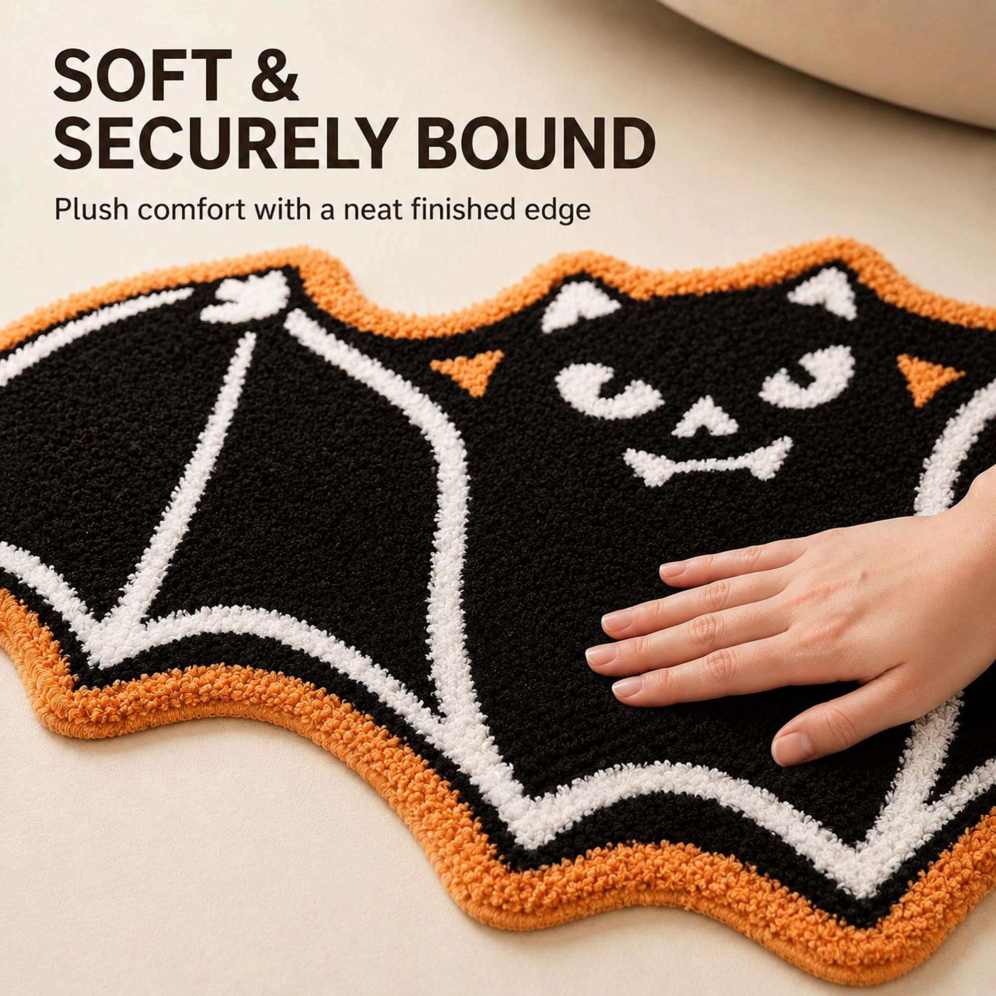 Alilang Halloween Character Shaped Soft Absorbent Nonslip Bath Accent Rug