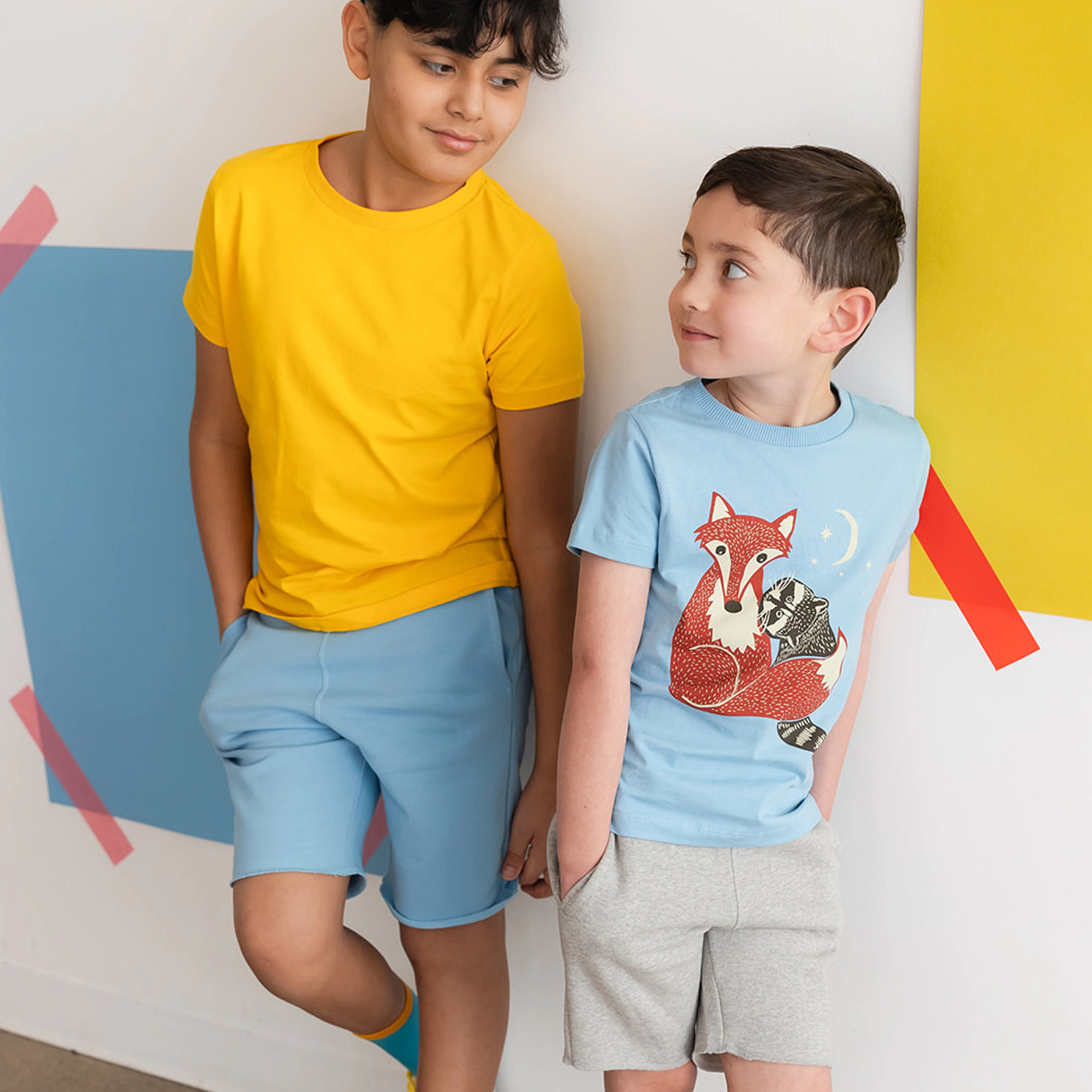Mightly Boys Organic Cotton Short Sleeve Graphic T-Shirts, 2pack