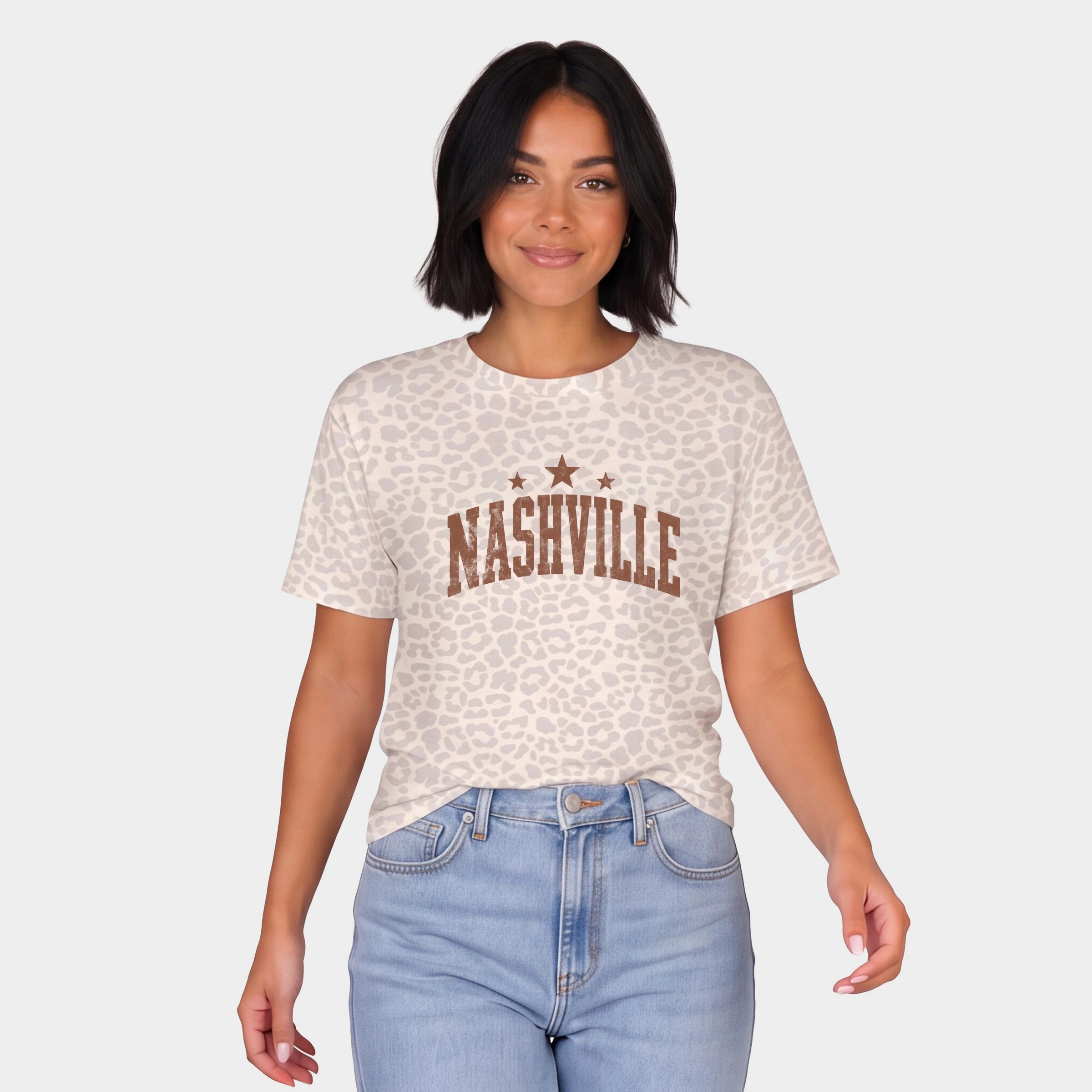 Simply Sage Market - Women's Leopard Print Tee Nashville Varsity Stars