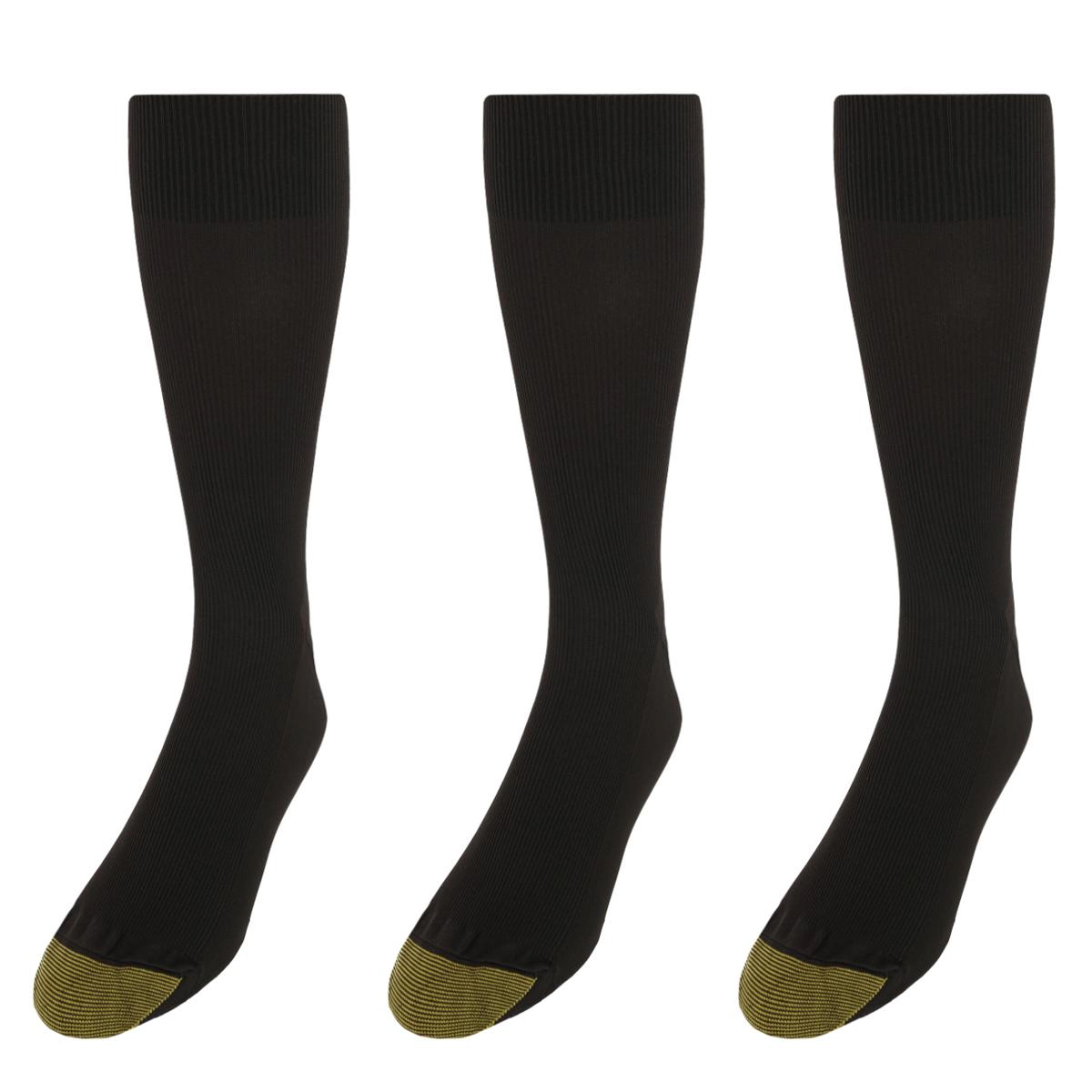 Gold Toe Men's Extended Metropolitan Dress Socks (3 Pair Pack)