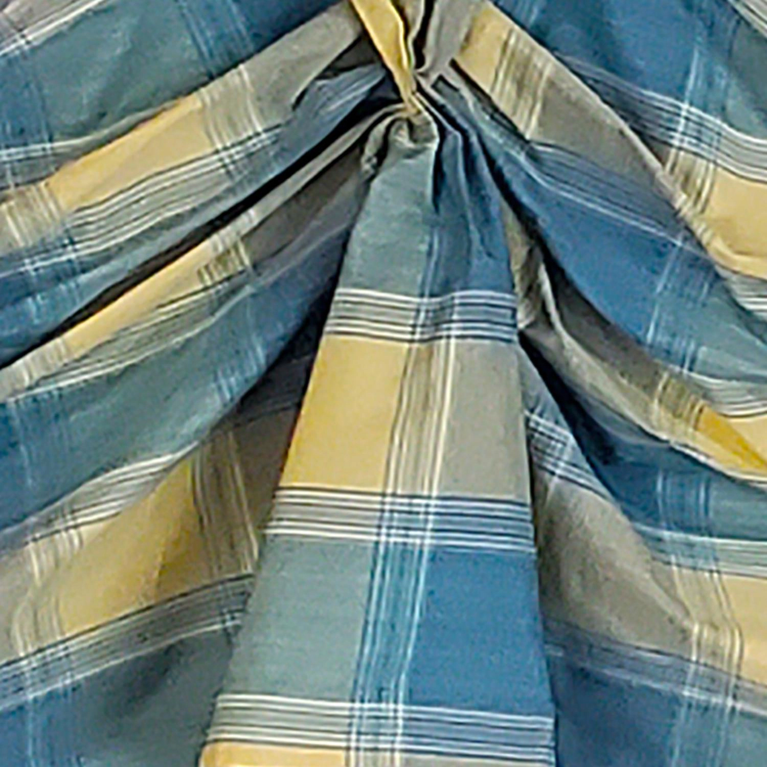 RLF Home Duncaster 2-Scoop Celebration Cotton with Fully Lined 3" Rod Pocket Valnance for Windows 45" x 18" Porcelain