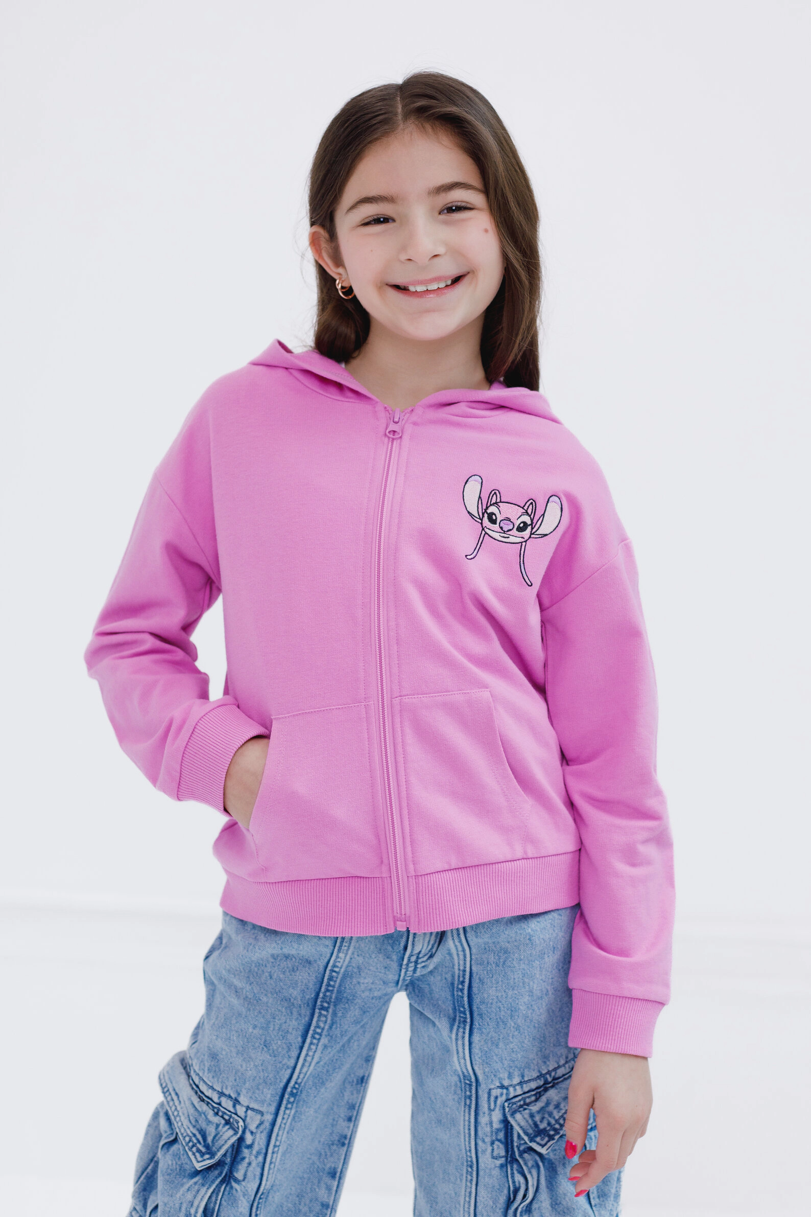 Disney Girls' Cosplay Fleece Zip-Up Hoodie