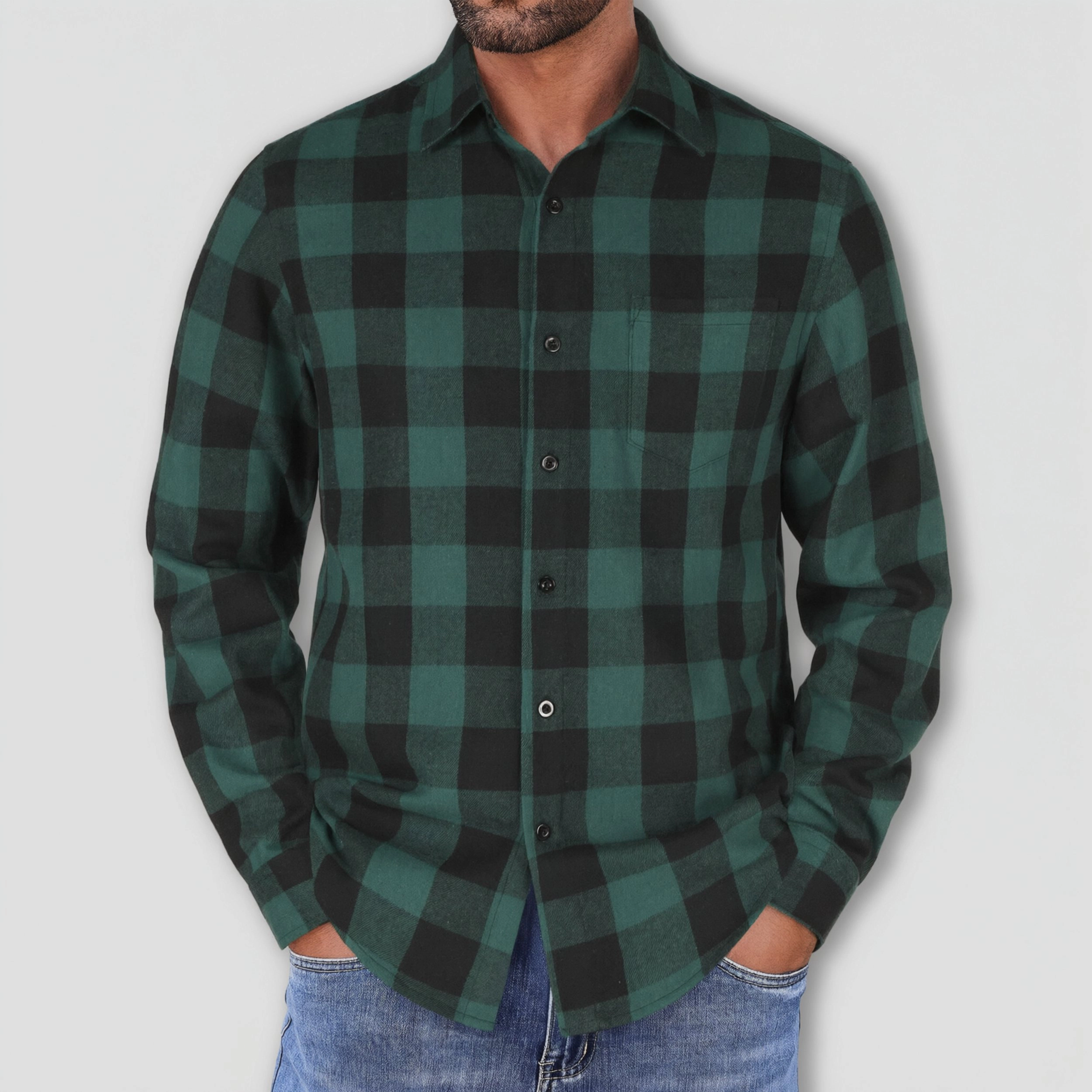 COOFANDY Men's Regular Fit Long Sleeve Flannel Shirt