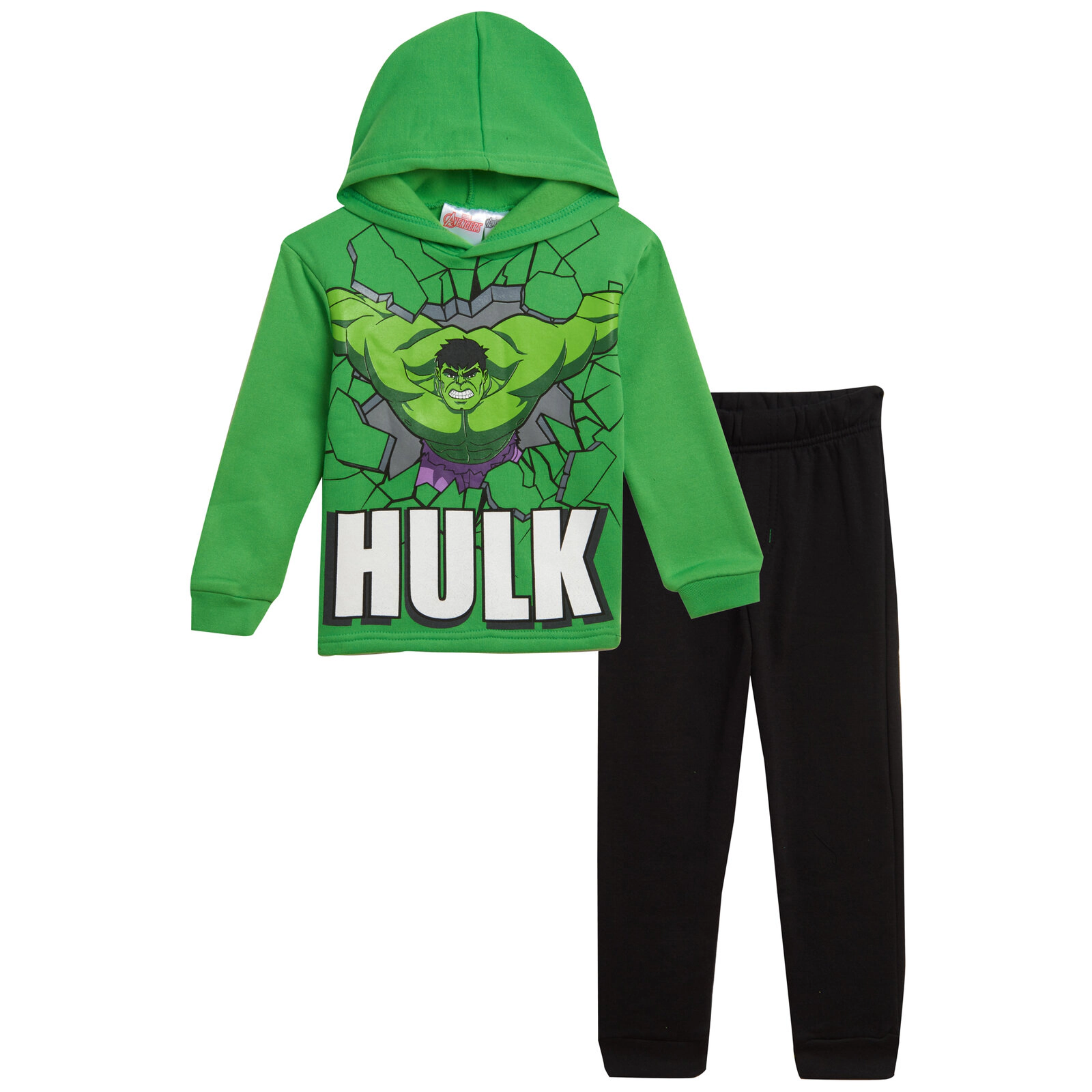 Marvel Avengers The Hulk Boys' Fleece Hoodie and Pants Set