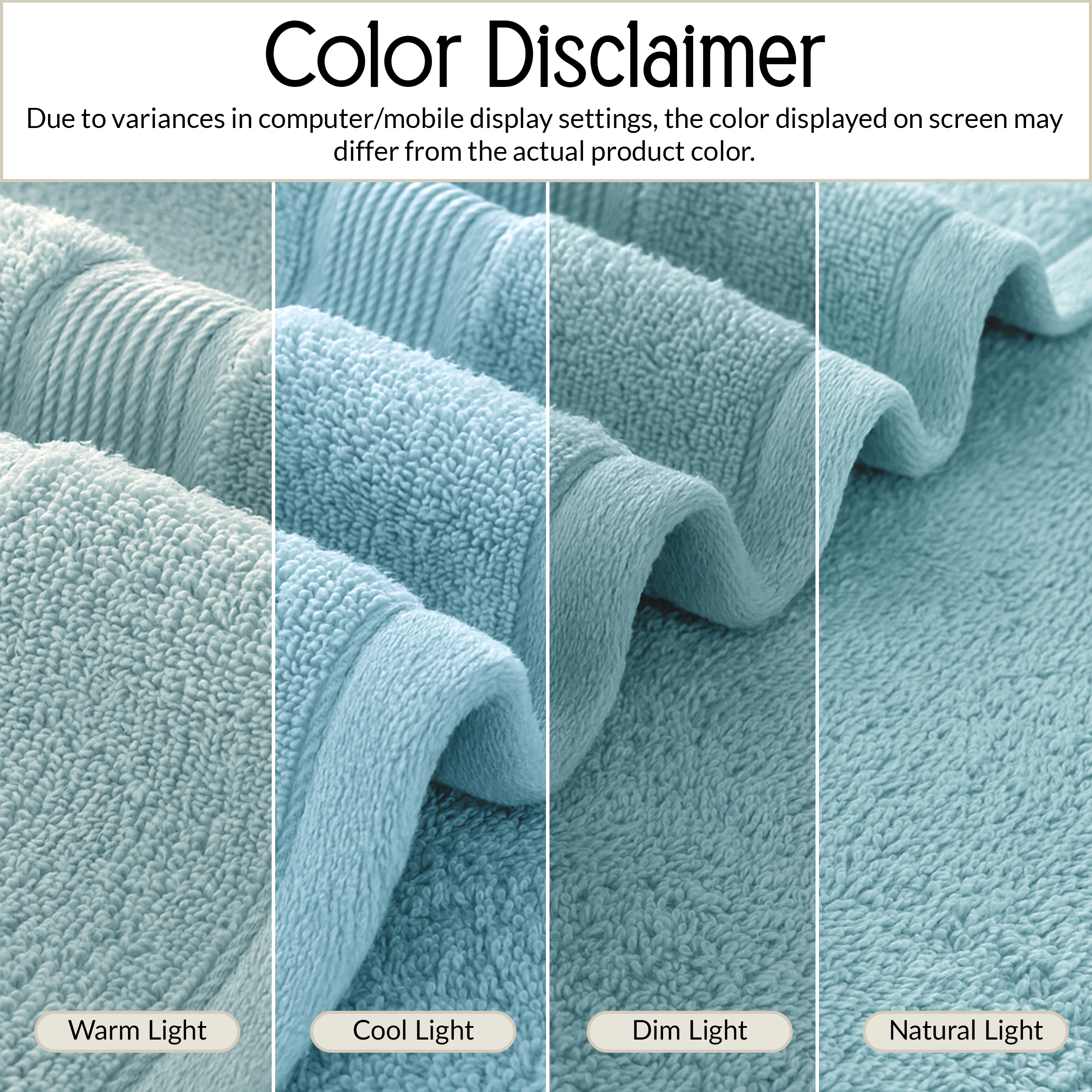 Lux Decor Collection Luxury Cotton 6-pc. Bath Towel Set Zero Twist Quick Dry Solid Bathroom Towels