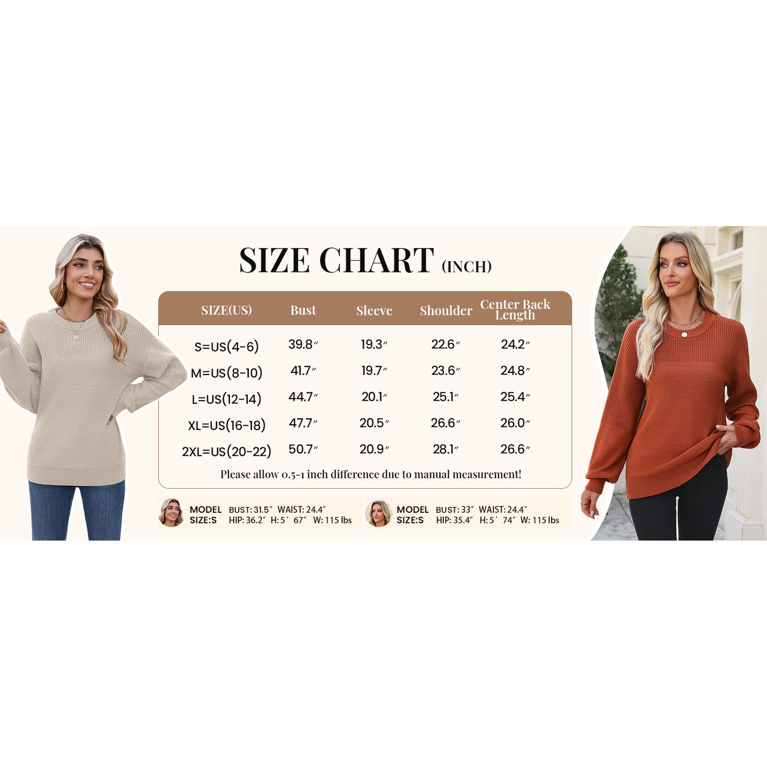 Zeagoo Women's Crewneck Long Sleeve Top