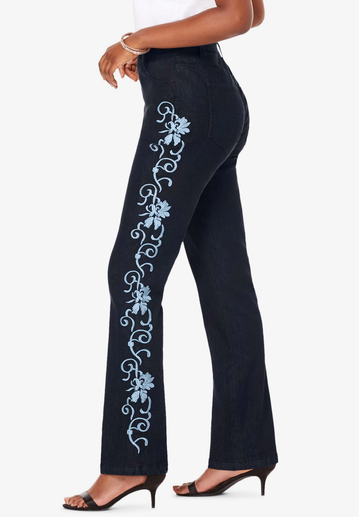 Roaman's Women's Plus Whitney Jean with Invisible Stretch