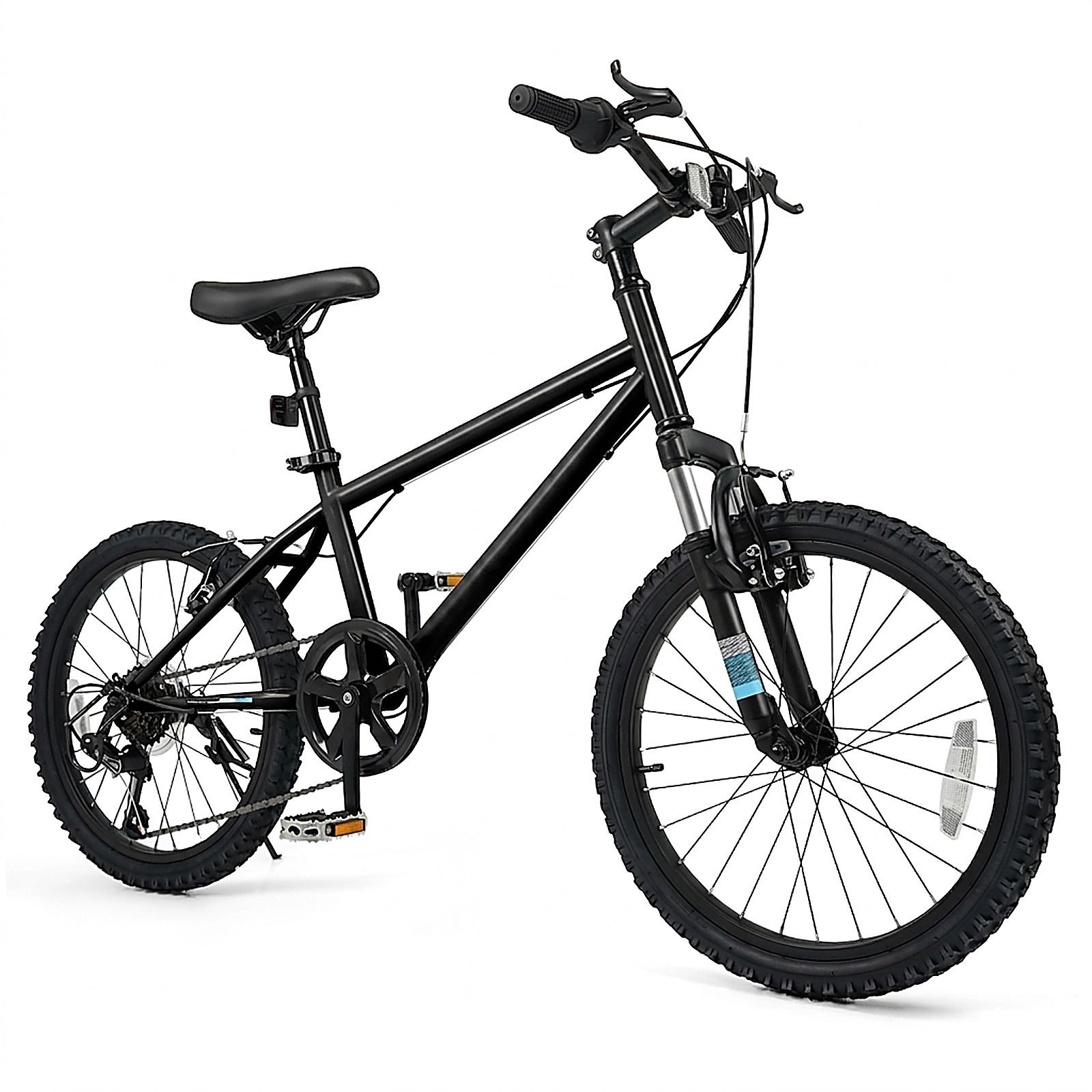 SUGIFT Adjustable Suspension Kids Mountain Bike 20-Inch Child Bicycle 110-lb Capacity Ages 8+ Years Old Black