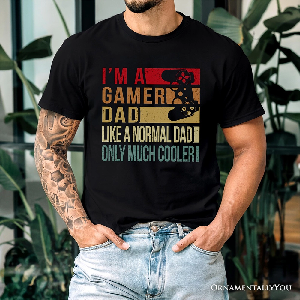 OrnamentallyYou Mens Gamer Dad Controller T-Shirt