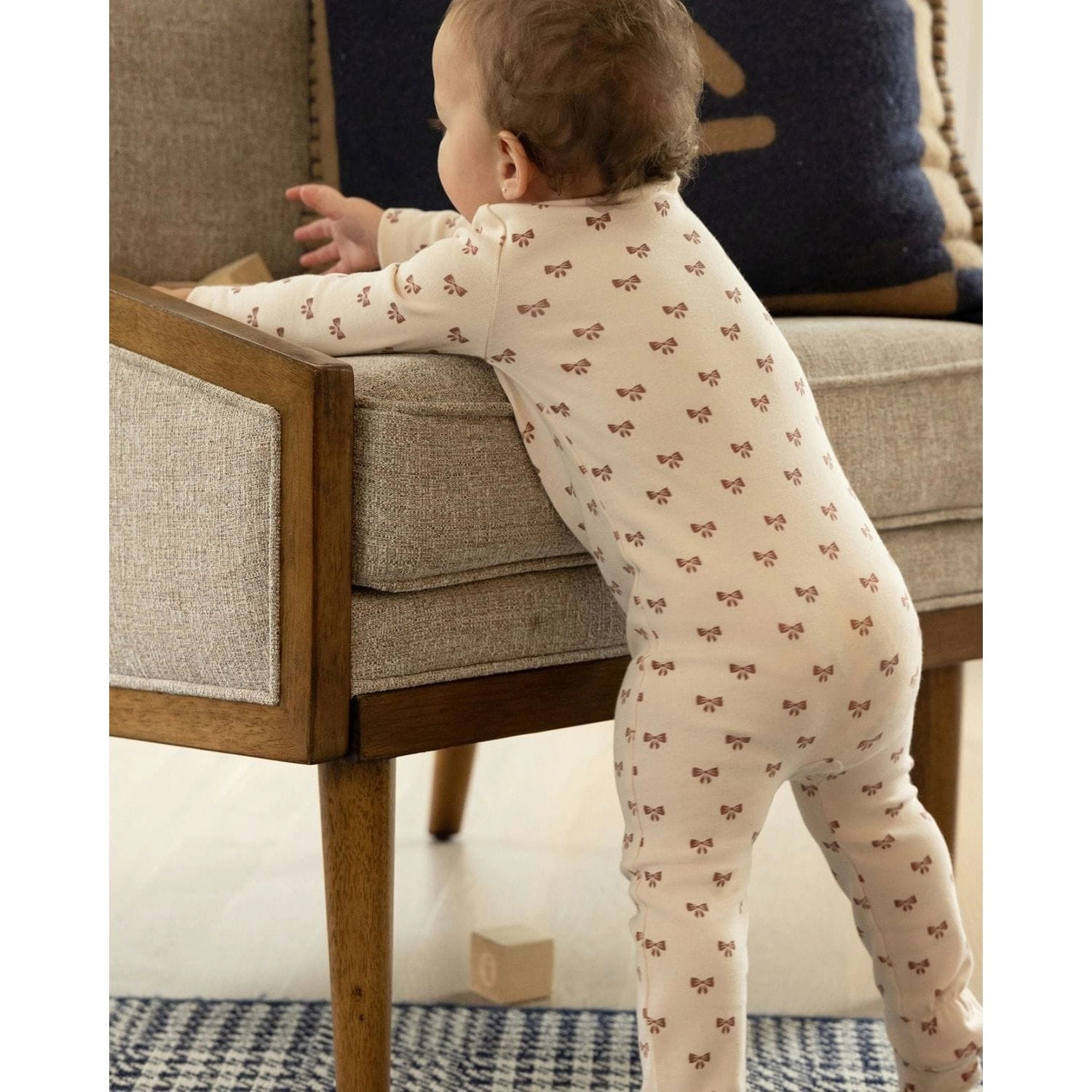 MeMoi Baby and Toddler Girls "Princess Bows" Cotton Rich Side-Snap Footie