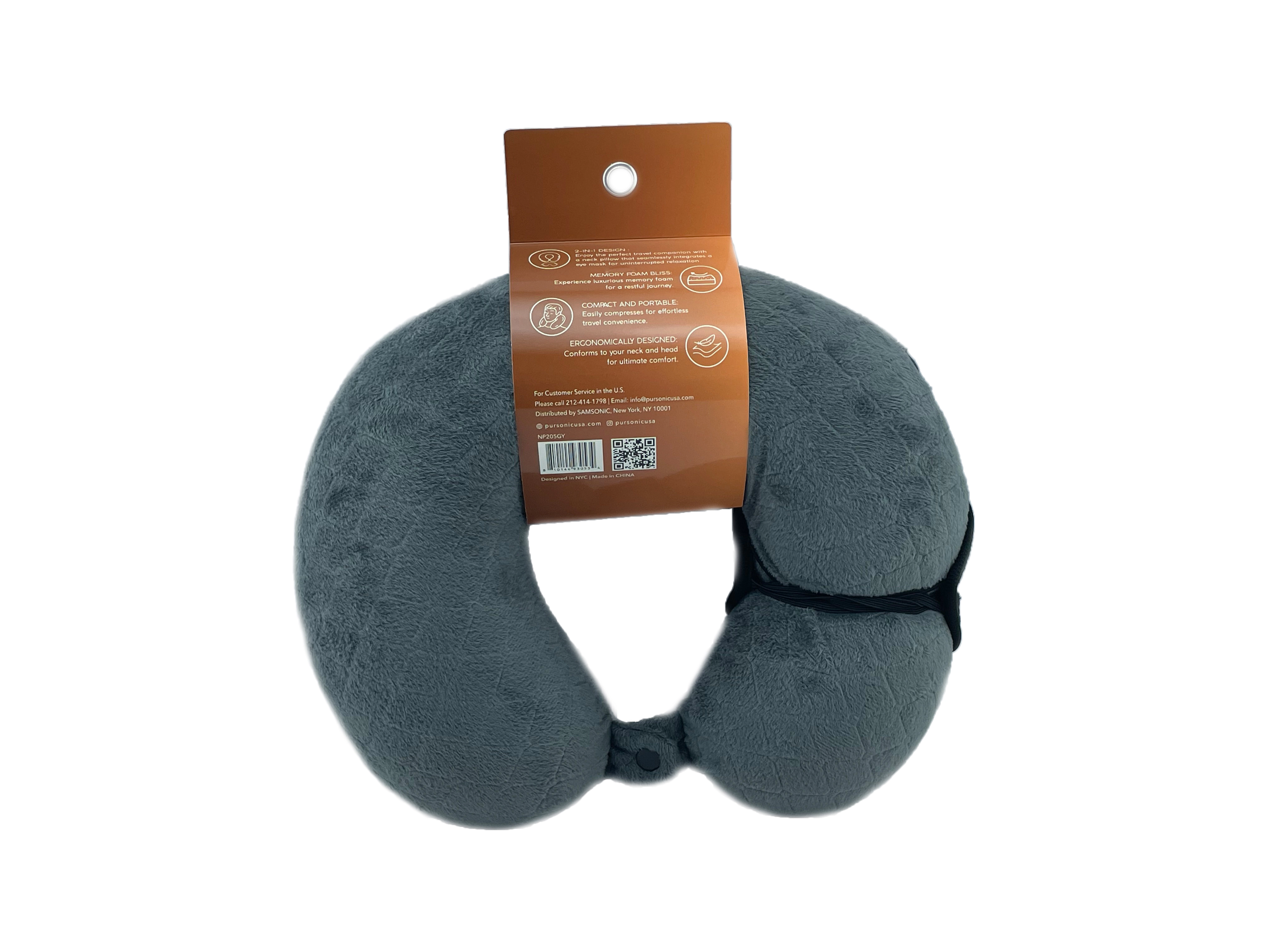 Pursonic Unisex Comfort & Wellness Bundle: Electric Neck & Shoulder Heating Pad + Memory Foam Travel Pillow