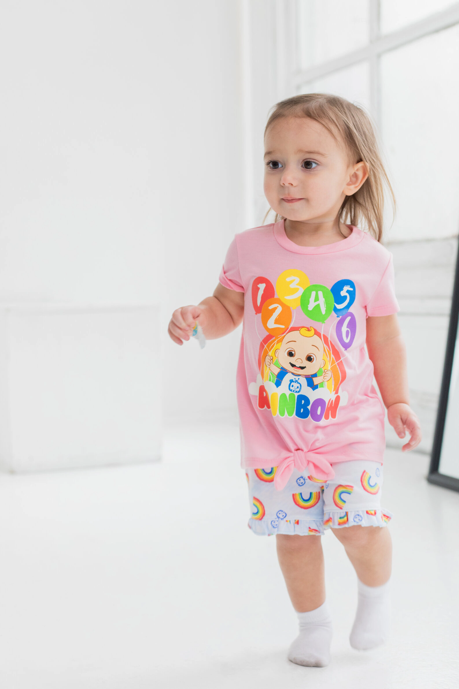 Cocomelon JJ Girls' 2-Piece T-Shirt and Shorts Set