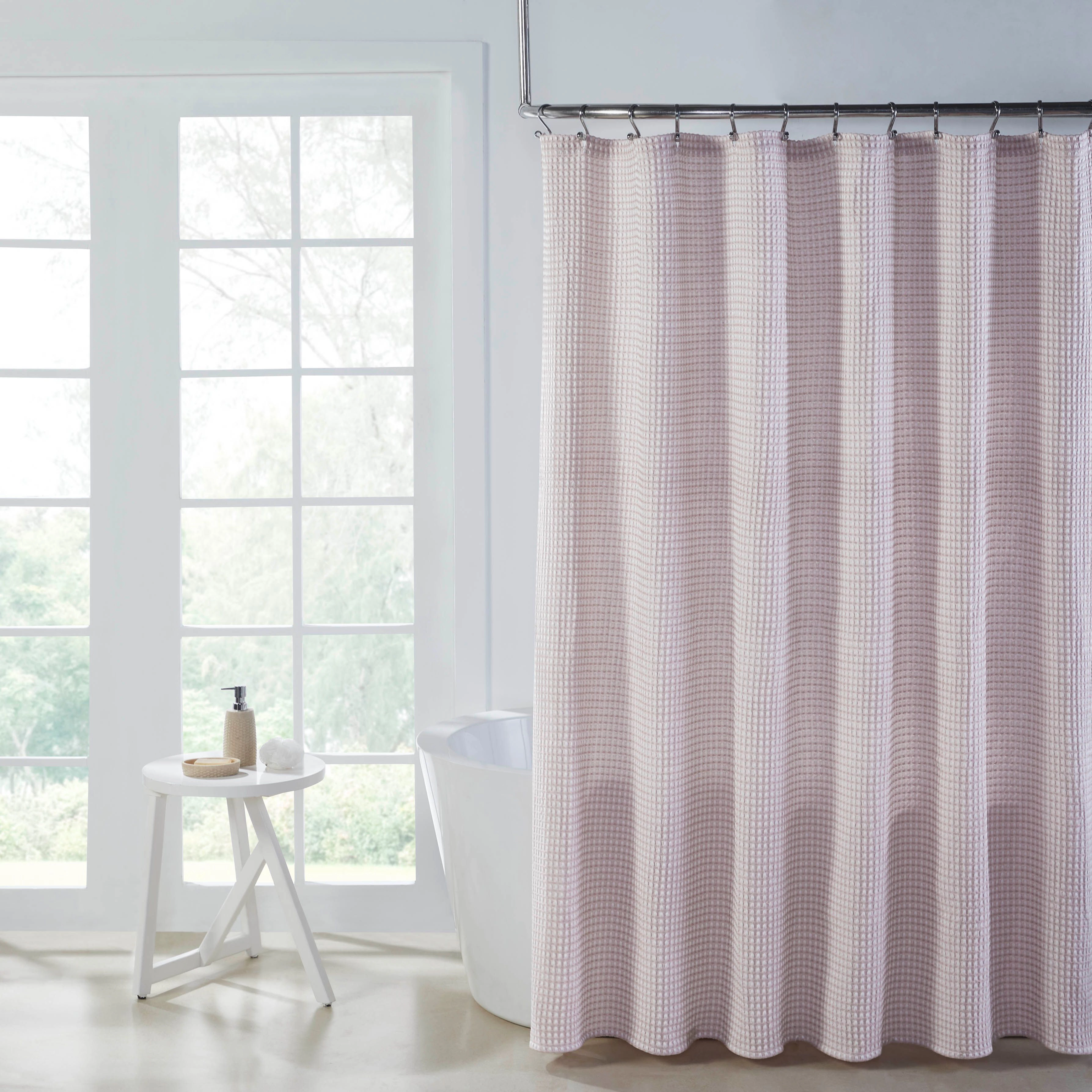 Hotel Collection Premium Waffle Weave Mold & Mildew Resistant Fabric Shower Curtain by Kate Aurora