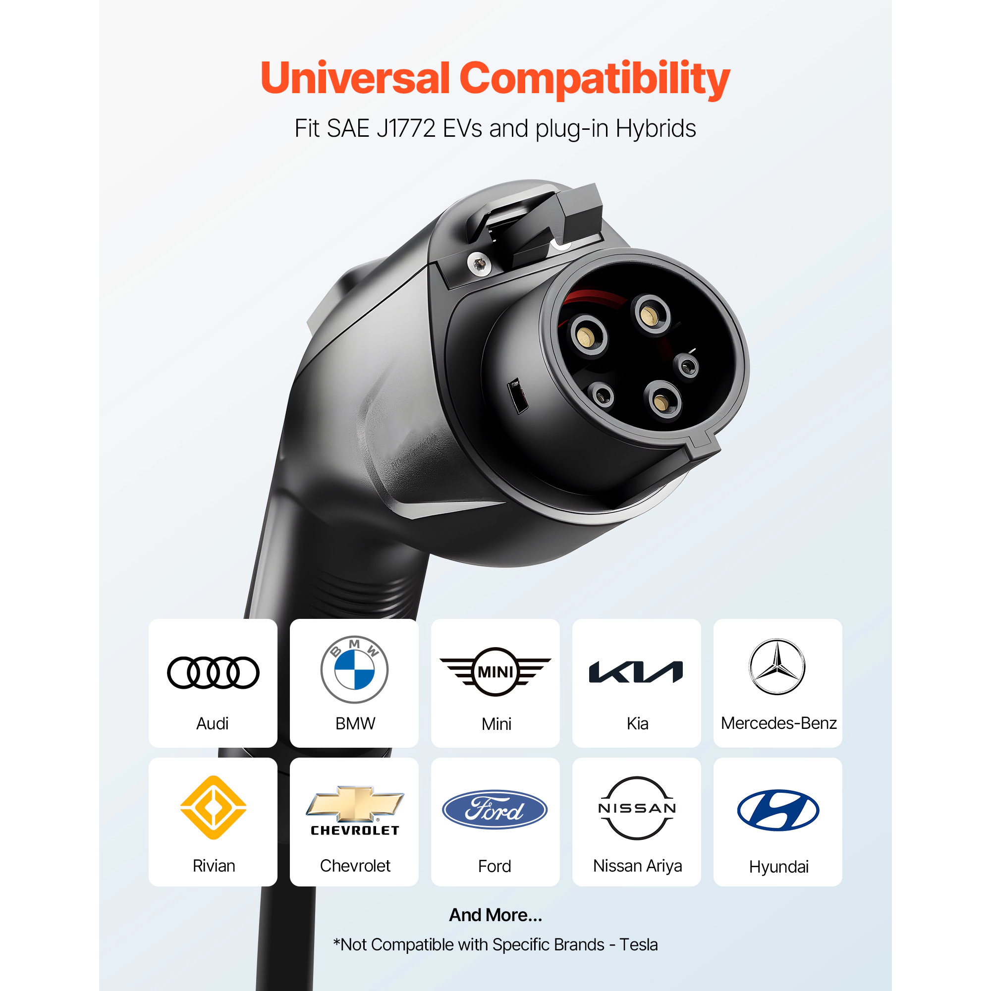 HONGGE EV Charger Extension Cable Extension Cord with 240V Level Cable with Carrying Bag