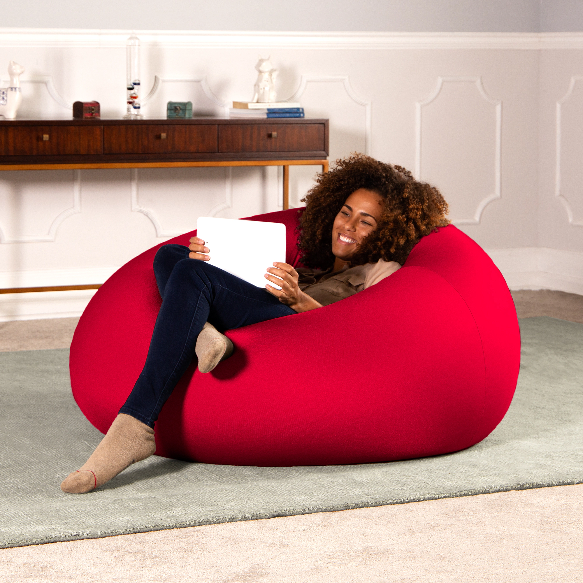 Jaxx Nimbus Therapeutic Sensory Bean Bag Chair – Cloud-Like Adjustable Body Pod Design for Ergonomic Relief and Comfort