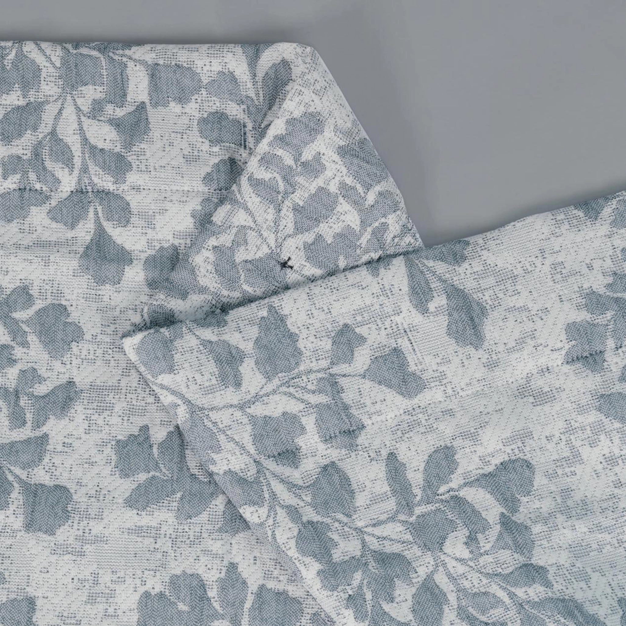 Dainty Home Heather Woven Leaf Jacquard Soft Polyester Textured Fabric Shower Curtain, 72" x 72"