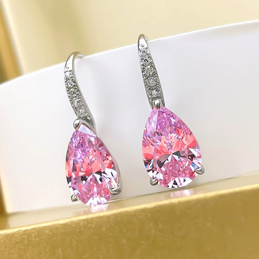 Simple Luxury Waterdrop Cubic Zirconia Dangle Earring