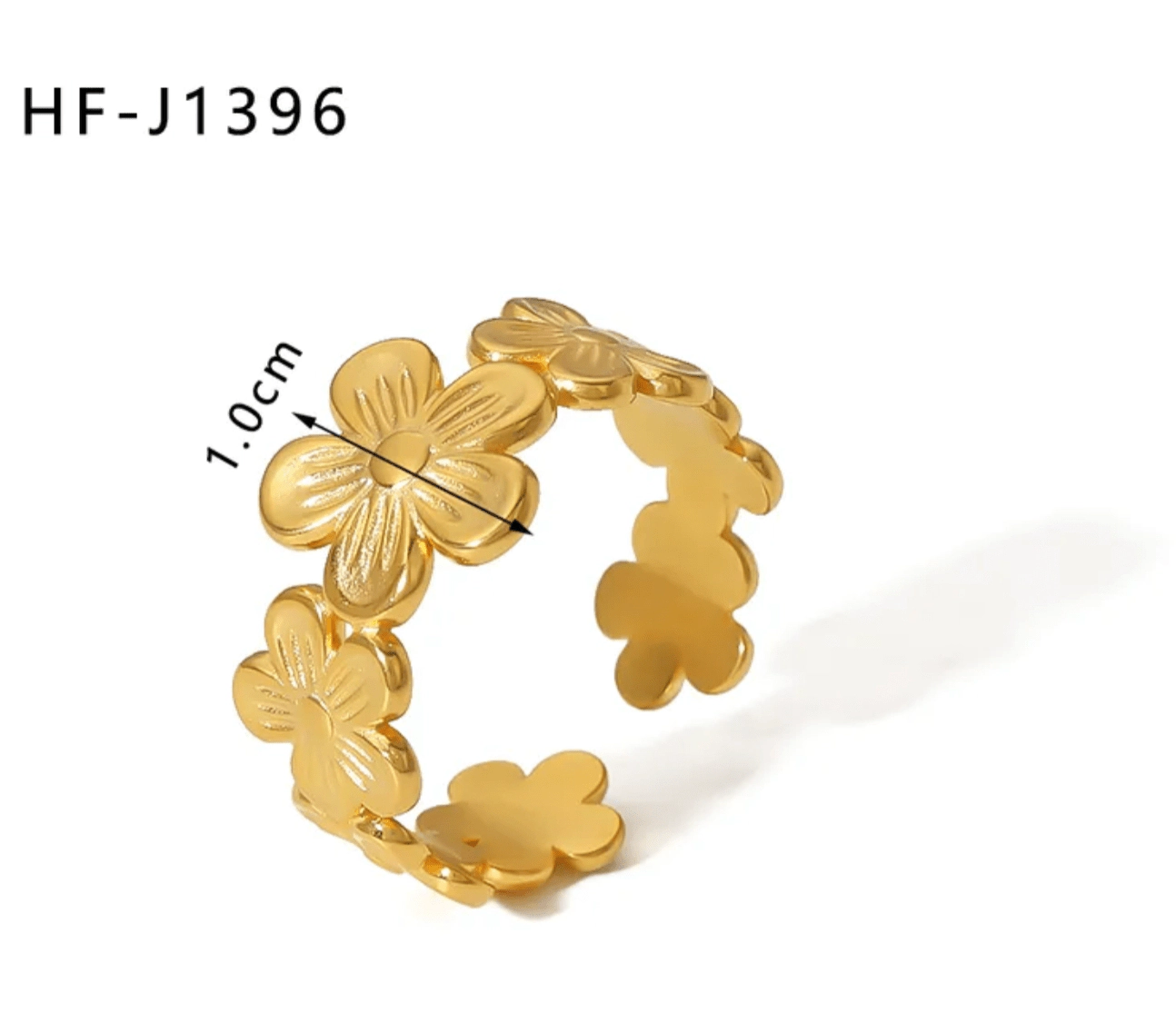 DressAtR Women's C Shape 18K Gold Plated Open Ring