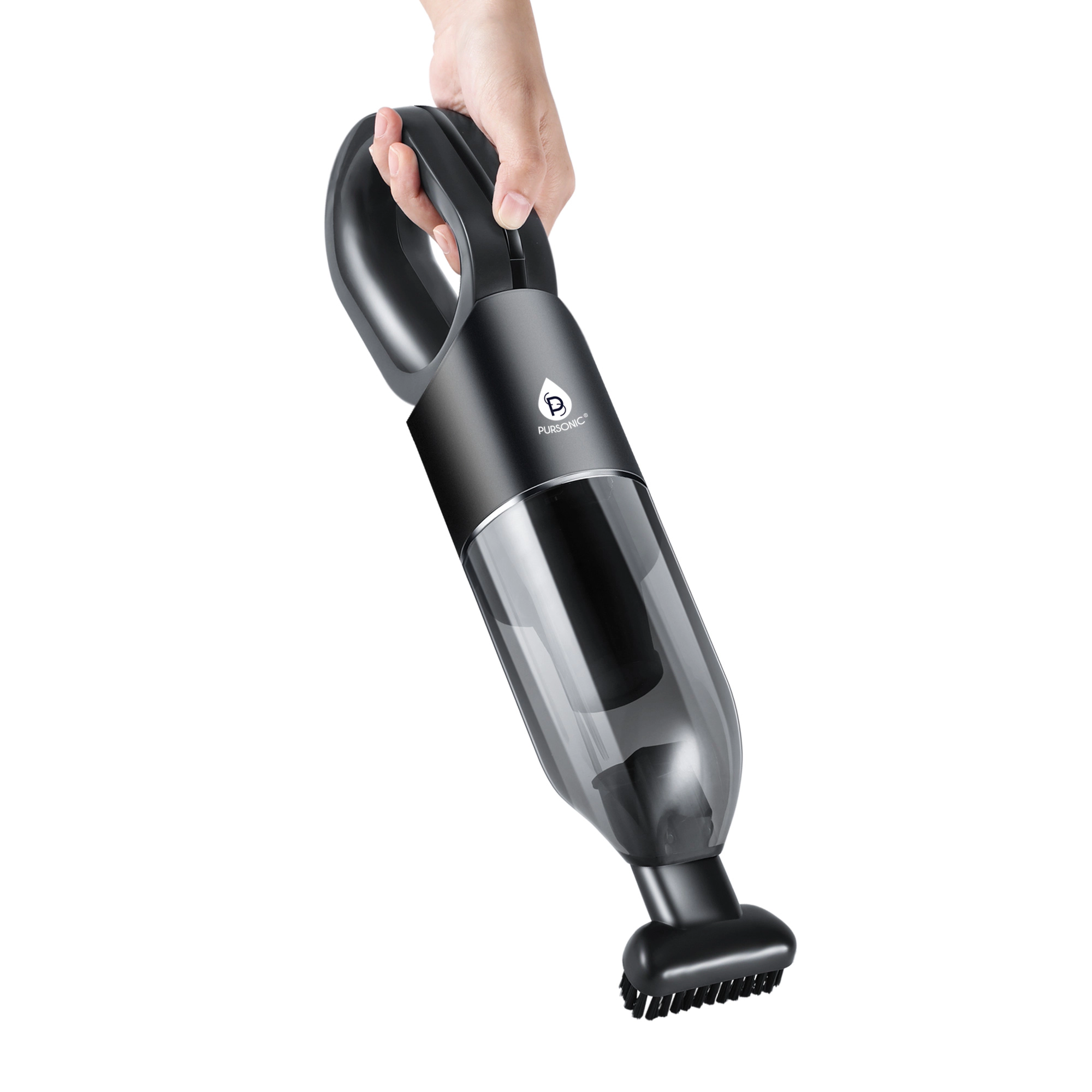 Pursonic Unisex Portable Cordless Handheld Vacuum Cleaner with USB Rechargeable Battery, 6000Pa Suction & Multi-Surface Cleaning