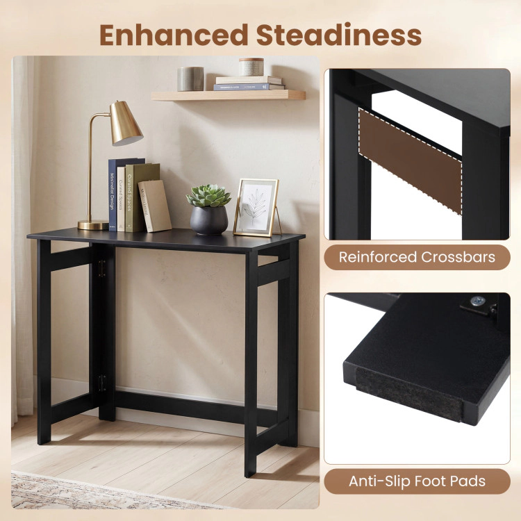 Hivvago Folding Console Table With Foldable Legs