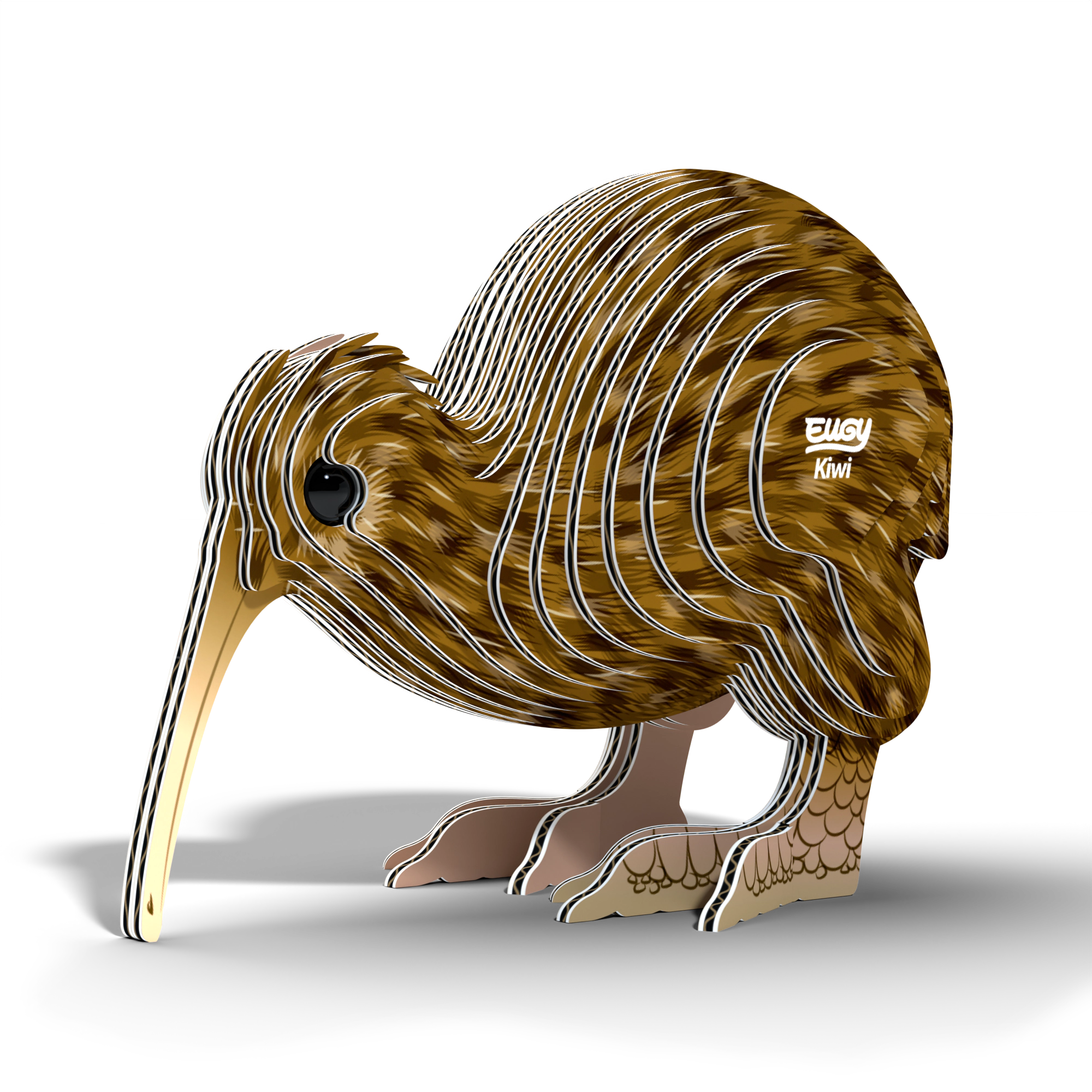 EUGY Brown Kiwi 3D Puzzle - contains 24 puzzle pieces
