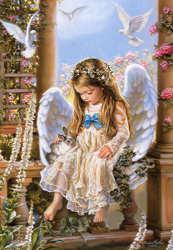 CASTORLAND 1500 Piece Jigsaw Puzzles, Tender Love, Sandra Kuck, Angel, Adult Puzzles, C-151165-2