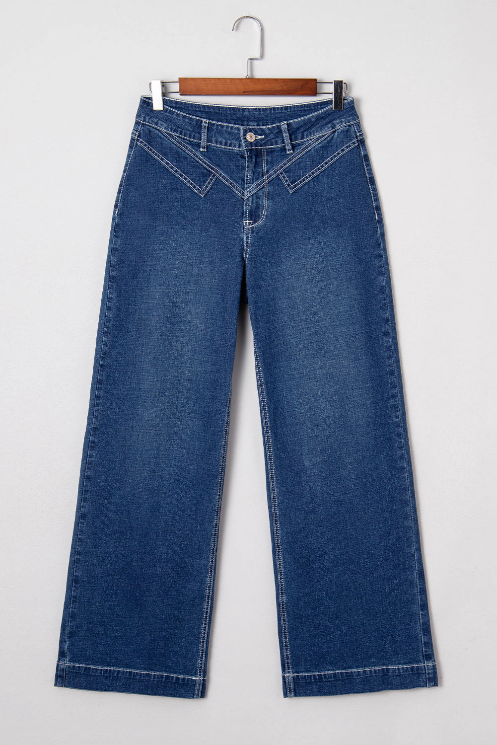 Threaded Pear Women's Daria Detail Loose Cuffed Jeans