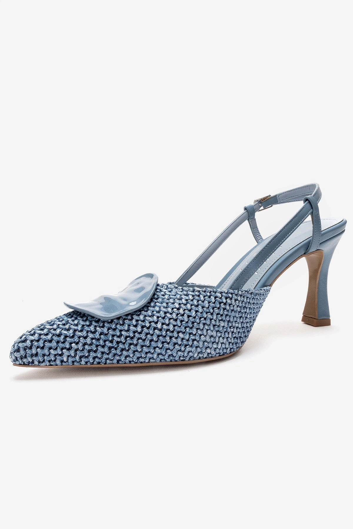 Prologue Shoes Womens Levia Woven Pointed Toe Slingback Pump