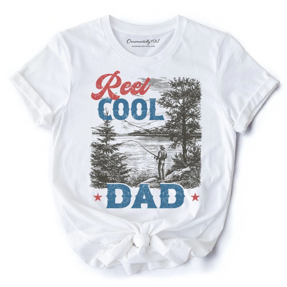 OrnamentallyYou Mens Funny "Reel Cool Dad" Fishing T-Shirt