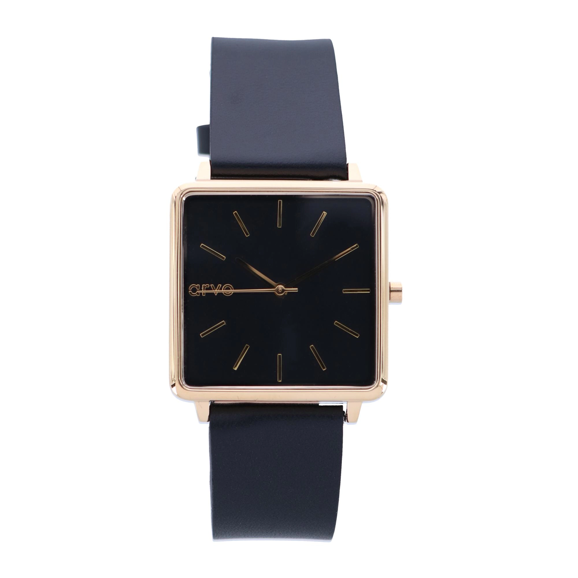 Arvo Time Squared Black Dial Watch