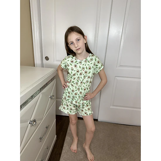 Arshiner Girls Tie Dye Lounge Set Fashion Shirt Shorts Pajama Set Little Girls Sleepwear