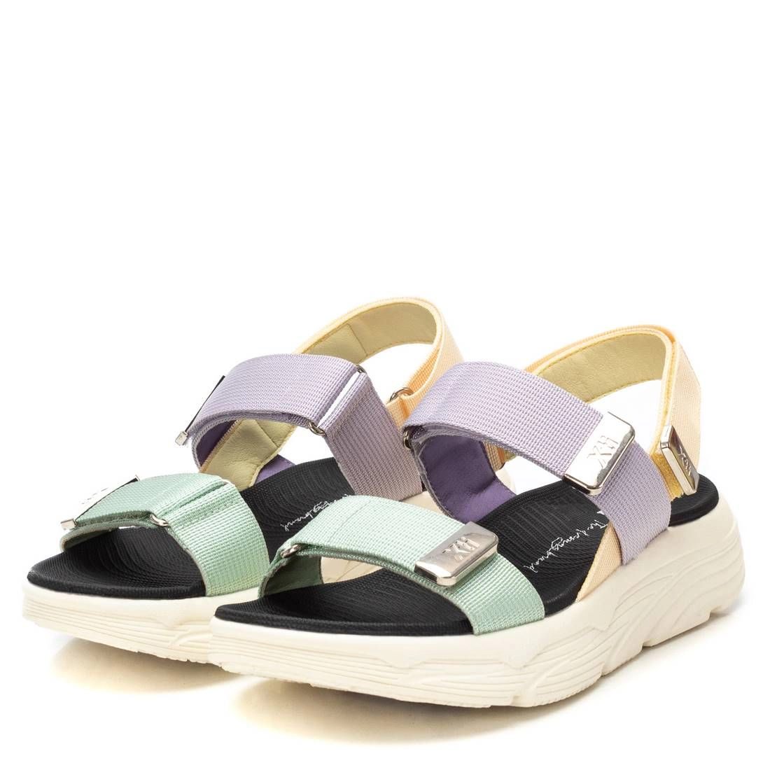 XTI Women's Sandals Elastic Strap, Open Toe, Flat Heel
