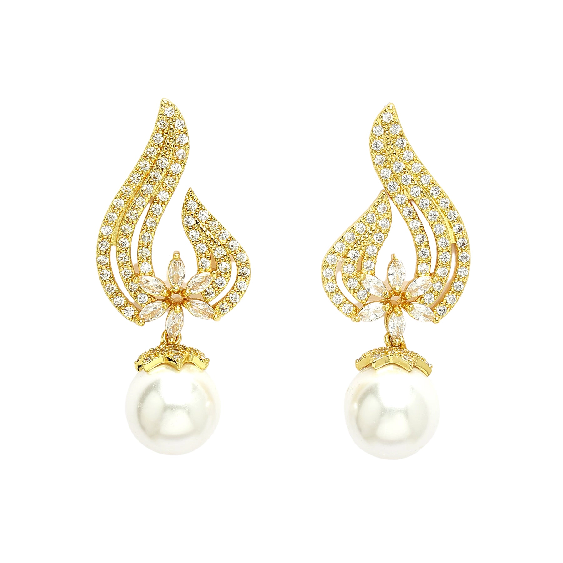 AGP PARIS Womens Diva Collection Minimalist Cubic Zirconia Drop Earrings