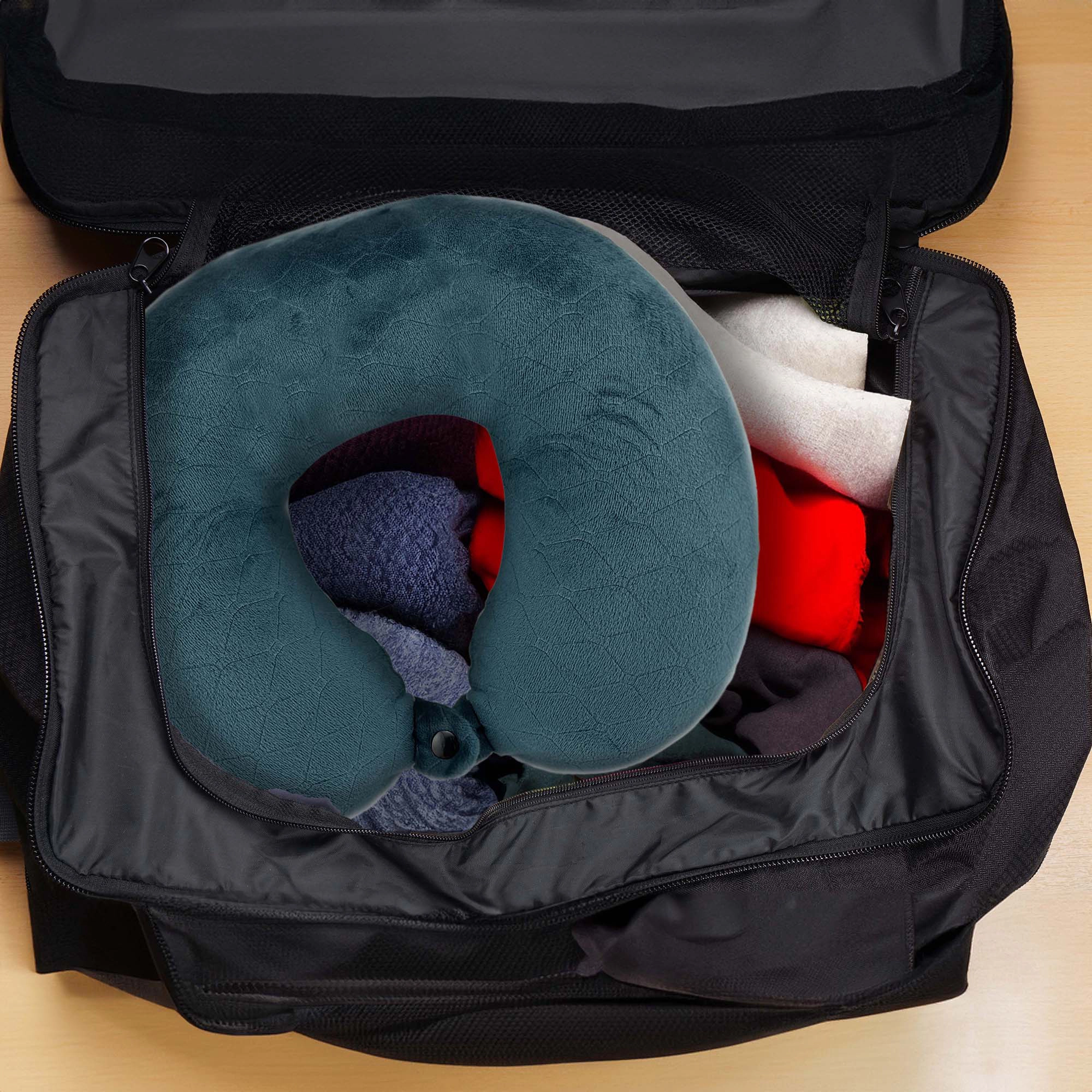 Pursonic Unisex  3 Memory Foam Travel Pillows with Sleep Masks