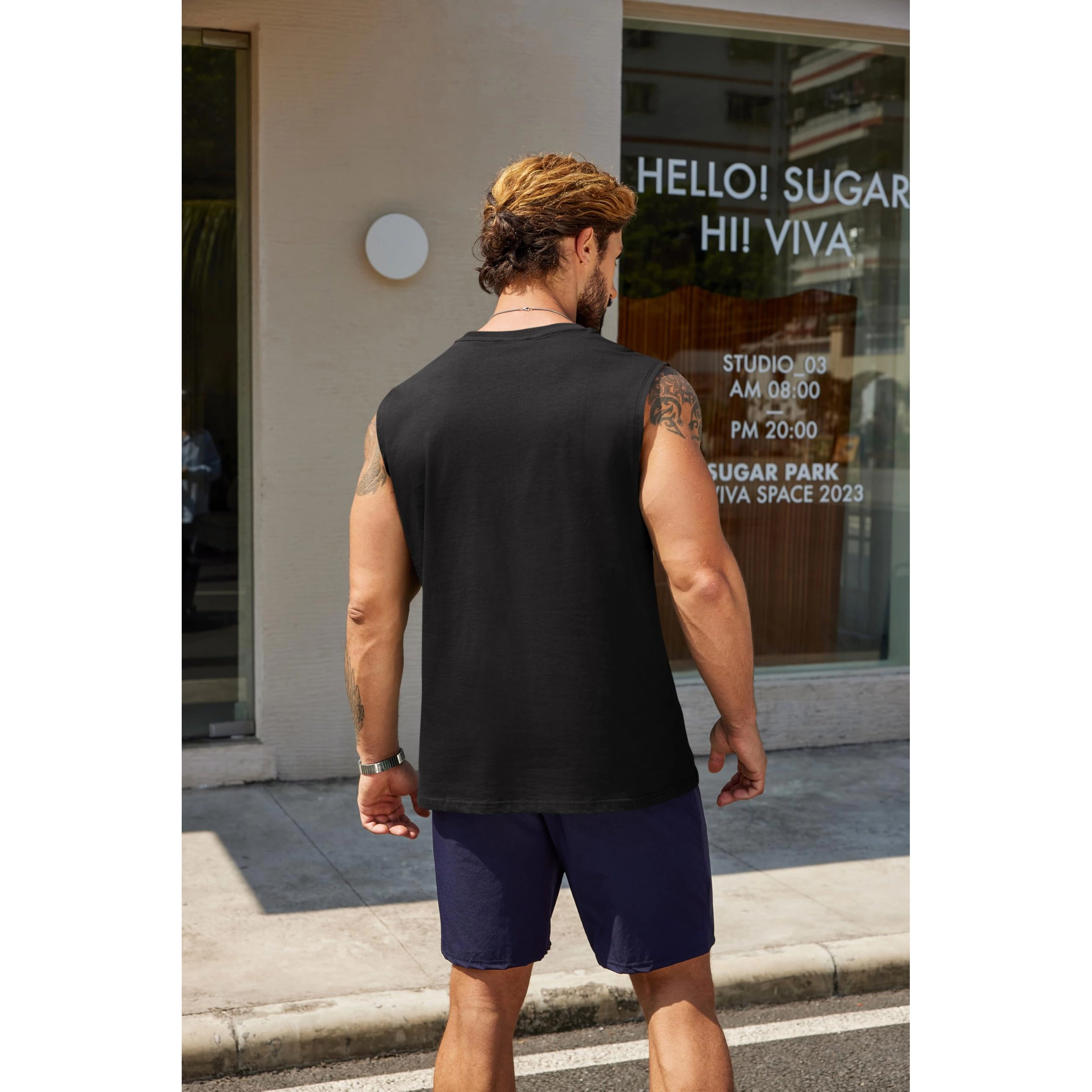 COOFANDY Men's Regular Fit Sleeveless Crew Neck Muscle T-Shirt