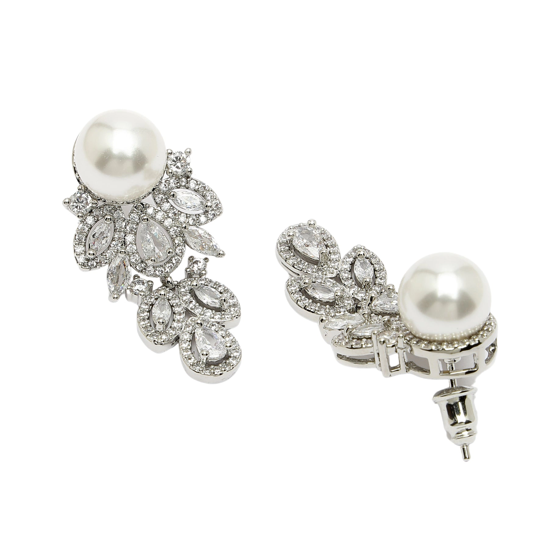AGP PARIS Womens Diva Modern Zirconia Luxury Drop Earrings