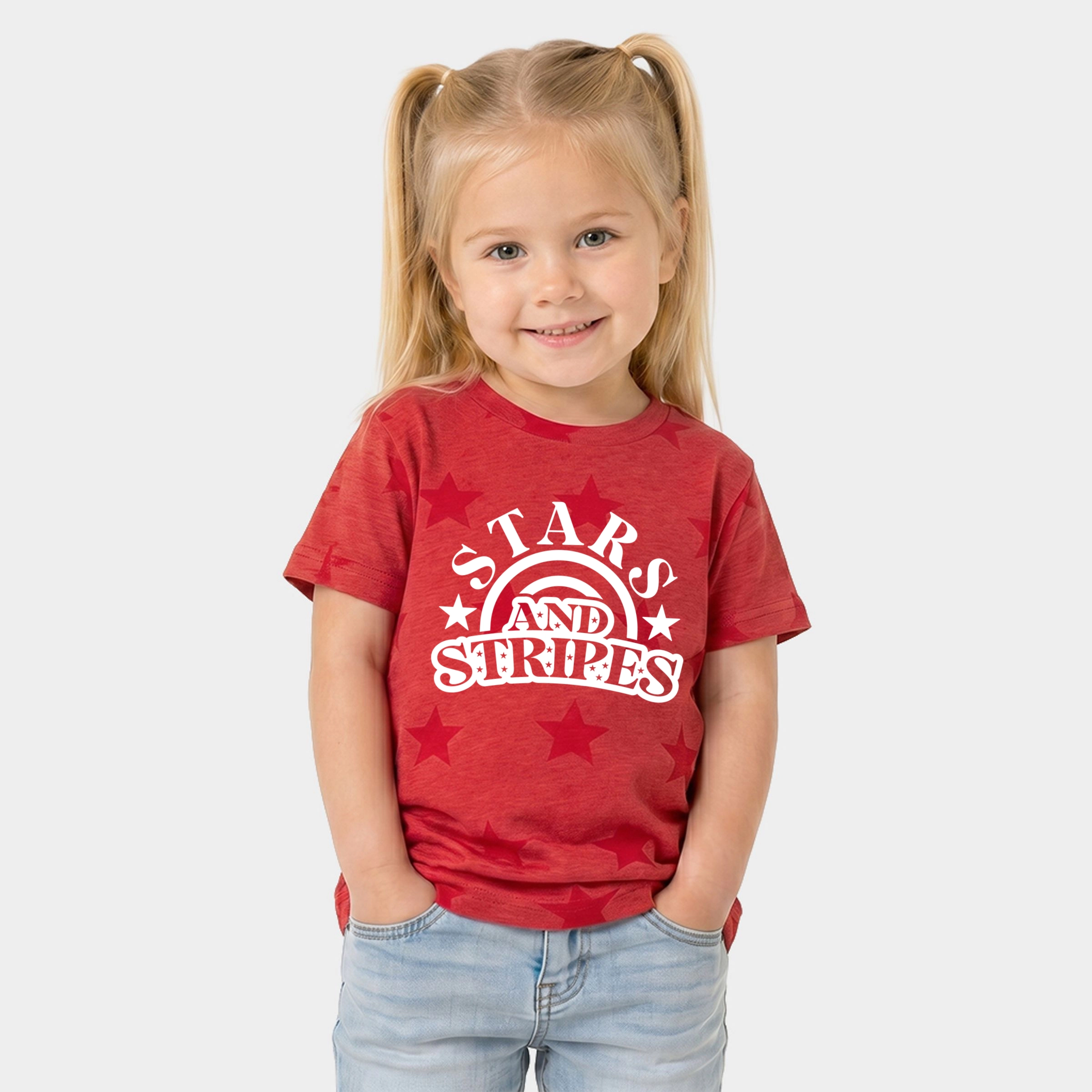 The Juniper Shop - Stars and Stripes Arched Toddler Short Sleeve Star Tee
